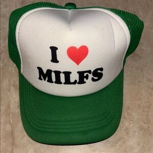 Green and White Kids Cap